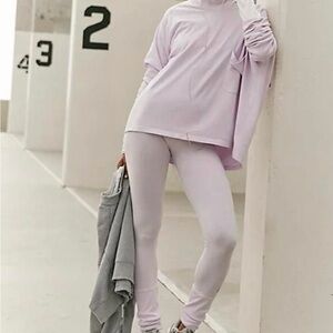 Free People Movement NWT Lavender Shadow Hooded HOT SHOT ONESIE set